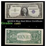 1957B $1 Blue Seal Silver Certificate Grades Gem C