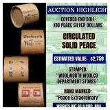 Must See! Covered End Roll! Marked " Peace Extraor