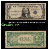 1935D $1 Blue Seal Silver Certificate Grades f+