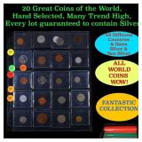 20 Great Coins of the World, hand selected, many t