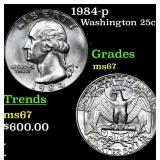 1984-p Washington Quarter 25c Grades GEM++ Unc
