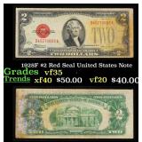 1928F $2 Red Seal United States Note Grades vf++