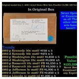 Original sealed box of 5x 1990 United States Mint