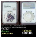 NGC 2021 Star Wars THE MANDALORIAN 1oz .999 Silver