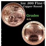 1oz .999 Fine Copper Bullion Round - Second Amendm