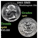 1965 SMS Washington Quarter 25c Grades sp66