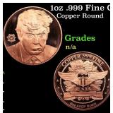 1oz .999 Fine Copper Bullion Round - Donald Trump
