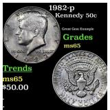 1982-p Kennedy Half Dollar 50c Grades GEM Unc