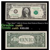 **Star Note** 1995 $1 Green Seal Federal Reserve N