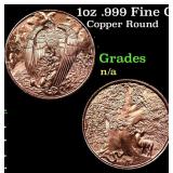 1oz .999 Fine Copper Bullion Round - The Great Eag