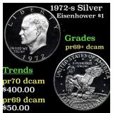 1972-s Silver Proof Eisenhower Dollar 1 Grades GEM