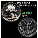 1966 SMS Washington Quarter 25c Grades sp67