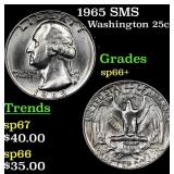 1965 SMS Washington Quarter 25c Grades sp66+