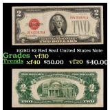 1928G $2 Red Seal United States Note Grades vf++