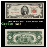 1963 $2 Red Seal United States Note Grades Select