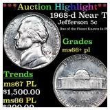 ***Auction Highlight*** 1968-d Jefferson Nickel Ne