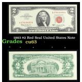 1963 $2 Red Seal United States Note Grades Select