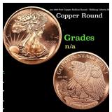 1oz .999 Fine Copper Bullion Round - Walking Liber