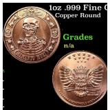 1oz .999 Fine Copper Bullion Round - Memento Mori