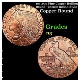 1oz .999 Fine Copper Bullion Round - Incuse Indian