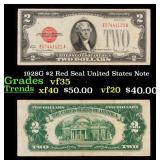 1928G $2 Red Seal United States Note Grades vf++