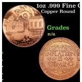 1oz .999 Fine Copper Bullion Round - Happy Laborle