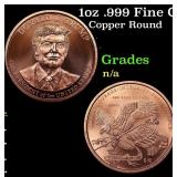1oz .999 Fine Copper Bullion Round - Donald Trump