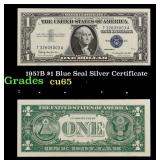 1957B $1 Blue Seal Silver Certificate Grades Gem C