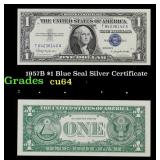 1957B $1 Blue Seal Silver Certificate Grades Choic