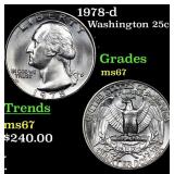 1978-d Washington Quarter 25c Grades GEM++ Unc