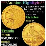 ***Major Highlight*** 1911-p Gold Indian Quarter E