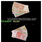 Lot of 5 Zimbabwe Hyperinflation Notes - Various D