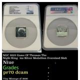 NGC 2022 Game Of Thrones The Night King  1oz Silve