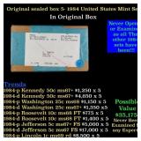 Original sealed box of 5x 1984 United States Mint