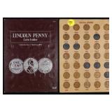 One Page of Lincoln Penny Coin Album - 28 Coins In