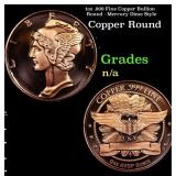 1oz .999 Fine Copper Bullion Round - Mercury Dime