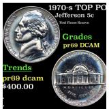 1970-s Proof Jefferson Nickel TOP POP! 5c Graded p