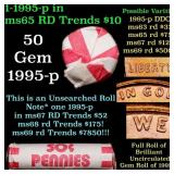 BU Shotgun Lincoln 1c roll, 1995-p 50 pcs Bank Wra