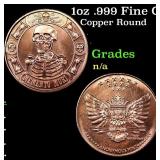 1oz .999 Fine Copper Bullion Round - Memento Mori