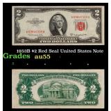 1953B $2 Red Seal United States Note Grades Choice
