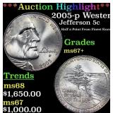 2005-p Western Waters Jefferson Nickel Near Top Po