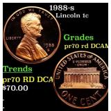 1988-s Proof Lincoln Cent 1c pr70 rd DCAM SEGS