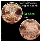 1oz .999 Fine Copper Bullion Round - Walking Liber