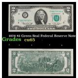 1976 $2 Green Seal Federal Reserve Note Grades Gem