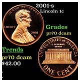 2001-s Proof Lincoln Cent 1c Grades GEM++ Proof De