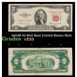 1953B $2 Red Seal United States Note Grades vf++