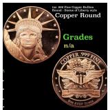 1oz .999 Fine Copper Bullion Round - Statue of Lib