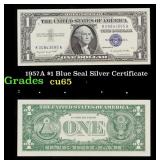 1957A $1 Blue Seal Silver Certificate Grades Gem C