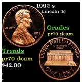 1992-s Proof Lincoln Cent 1c pr70 dcam SEGS