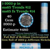 BU Shotgun Jefferson 5c roll, 2002-p 40 pcs N.F. S